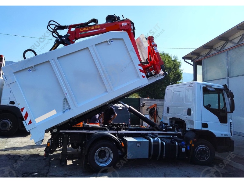 iveco ml120 veicolo raccolta verde e rifiuti ingombranti polipo cassa ribaltabile